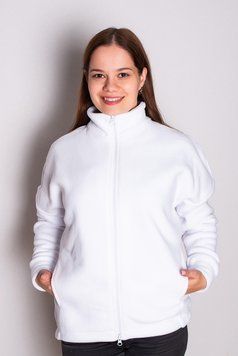 Кофта флисовая Аза (белая, р.42-62) Мария Марія-0763-62 фото