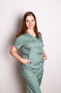 Костюм медицинский женский Пава (коттон, хакі, р.42-56) Мария Мария-0696-56 фото