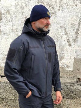 Тактична куртка Soft Shell UKR-TEC ДСНС темно-синя 2354990554 фото
