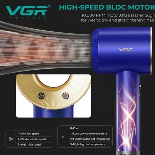 Фен VGR V-445 BLUE 1600 Вт 4425 фото