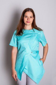 Куртка медична жіноча Віра (батист, яблуко, р.42-56) Марія Мария-0759-56 фото