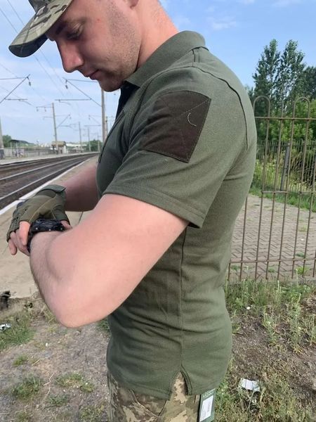 Футболка Поло 44-62р Національна Гвардія (НГУ) олива Ф-НГУ-44 фото