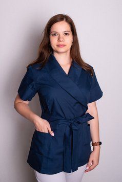 Куртка медична жіноча Жаклін (батист, синій, р. 52-56) Марія Мария-0639-56 фото