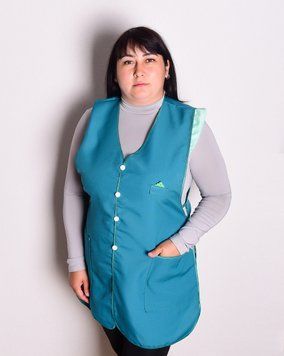 Фартух жіночий "Морячка" р.52-58 на зав'язках габардиновий зелений UNIFORM365-105-58 фото
