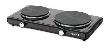 Электроплита Vilgrand VHP182F BLACK 2k, диск, 1500+1000Вт. 4264 фото