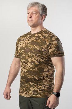 Тактична літня футболка Coolmax Military з велкро панелями 44-60 (Піксель) M-404-60 фото