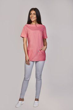 Куртка медична жіноча Ванда (батист, корал, р. 42-56) Марія Мария-0069-56 фото