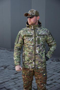 Тактическая военная ветровка штормовка легкий дождевик Комбат, 46-56р (Мультикам) M-022-56 фото