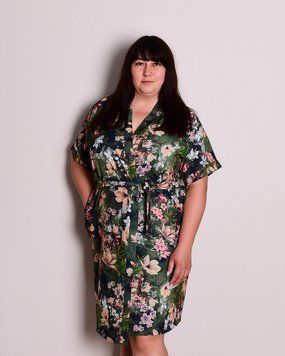 Комфортный женский халат на запах L-XXL, софт, зеленый Аліса-012-XXL фото