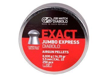 Кулі пневматичні JSB Diabolo Exact Jumbo Express, 250 шт/уп, 0,93 г, 5,52 мм 1453.05.24 фото