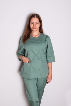 Медицинский костюм катон 42-56р. Хелслайф 32761 хаки ХелсЛайф32761Х-56 фото