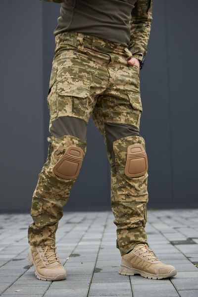 Тактические военные брюки с наколенниками R Military и эластичными FLEX вставками S-3XL (Пиксель) M-435-3XL фото