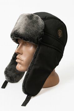 Тепла зимова військова шапка - вушанка з Тризубом на флісі (Олива) M-258 фото