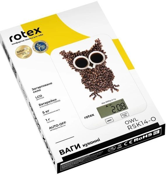 Весы кухонные Rotex RSK14-O owl 4021 фото