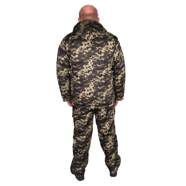 Костюм зимовий куртка пряма + штани UkrCamo ЗКШПД 48-58р. Піксель темний ЗКШПД-48 фото