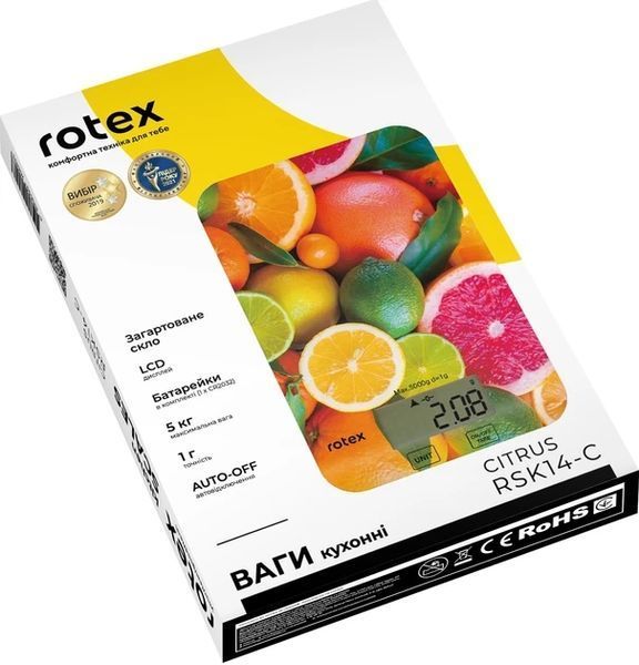 Весы кухонные Rotex RSK14-C citrus 4019 фото