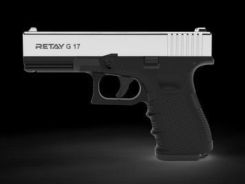 Пистолет стартовый Retay G 17, 9мм. Цвет - Nickel 1195.03.31 фото