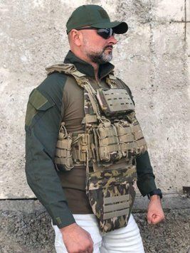 Плитоноска, розвантаження зі швидким скиданням з напашником, мультикам 2229460403 фото