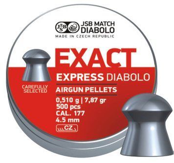Пули пневматические JSB Diabolo Exact Express, 500 шт/уп, 0,51 г, 4,52 мм 1453.05.22 фото