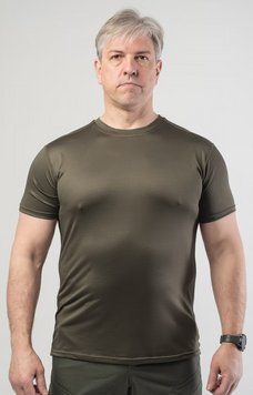 Тактична військова вологовідвідна футболка, 44-60р Jersey сітка Military Хакі M-095-60 фото
