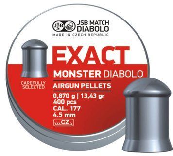 Пули пневматические JSB Diabolo Monster, 400 шт/уп, 0,87 г, 4,52 мм 1453.05.34 фото