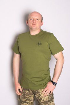 Футболка з хрестом р.46-56 олива Ф-статут-56 фото
