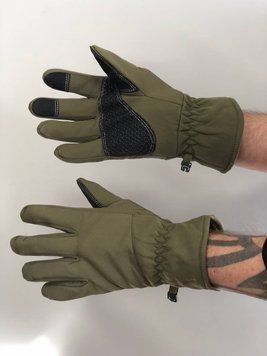 Зимові універсальні рукавички Soft Shell, олива 2017264982 фото