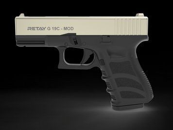Пистолет стартовый Retay G 19C, 9мм. Цвет - Satin 1195.03.36 фото