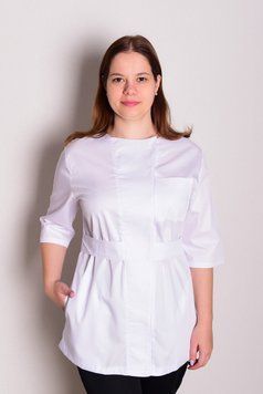 Куртка медична жіноча Мавка (котон, біла, р. 42-56) Марія Марія-0882-56 фото