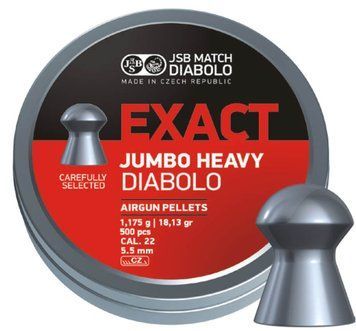 Кулі пневматичні JSB Diabolo Exact Jumbo Heavy, 250 шт/уп, 1,175 р, 5,52 мм 1453.05.30 фото