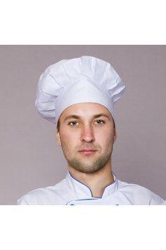 Головной убор повара 3303 (коттон, белый, р.58-60) Хелслайф ХелсЛайф3303-60 фото