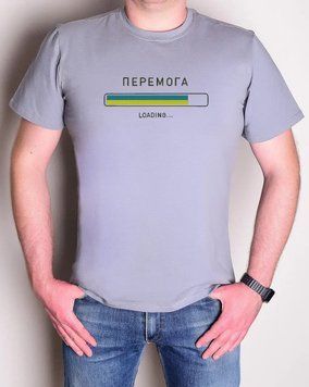 Футболка з вишивкою р.46-56 "Перемога" сіра Ф-042-56 фото
