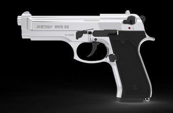 Пистолет стартовый Retay Mod.92, 9мм. Цвет - Nickel 1195.03.22 фото
