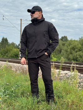 Костюм тактичний Soft Shell/Black 2974858717 фото