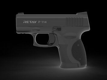 Пистолет стартовый Retay P114, 9мм. Цвет - Black 1195.03.25 фото