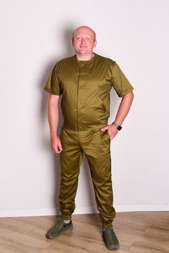 Костюм медицинский мужской Магнат (коттон, милитари, р.48-56) Марія-0909-56 фото
