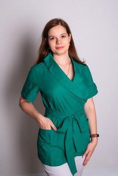 Куртка медична жіноча Жаклін (батист, зелений, р. 52-56) Марія Мария-0638-56 фото