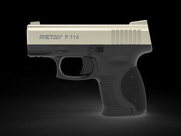 Пистолет стартовый Retay P114, 9мм. Цвет - Satin 1195.03.28 фото