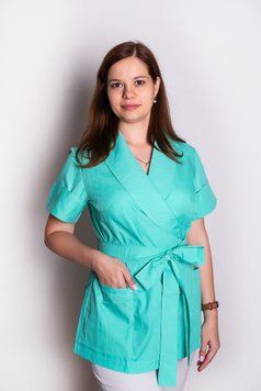Куртка медична жіноча Жаклін (батист, яблуко, р. 52-56) Марія Мария-0640-56 фото