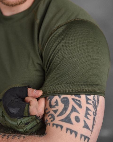 Тактична військова літня вологовідвідна футболка, 44-60р СoolМax Military Олива M-086-60 фото